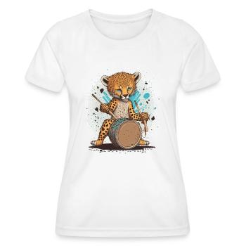 Rhythmischer Gepard - Frauen Funktions-T-Shirt - Weiß - Vorne - AI Model Female 172 dark (172cm)