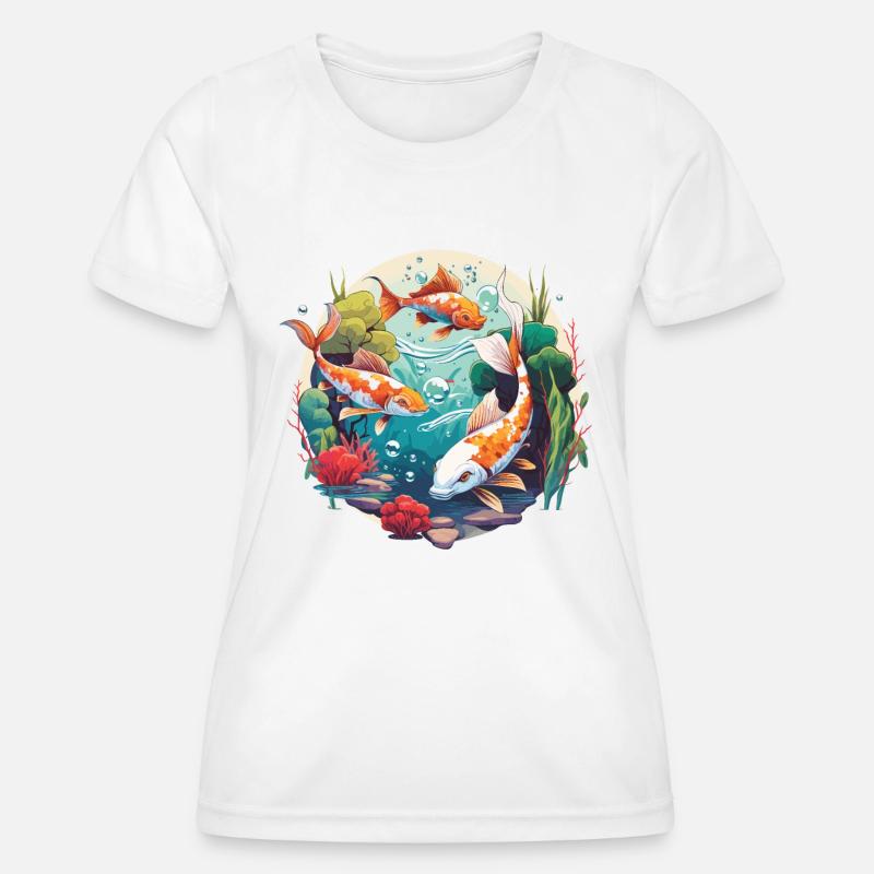 Koi Wonderland - Women's Functional T-Shirt - white