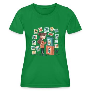Wissenschaftsfreak: Wissenschaftliches Experiment - Frauen Funktions-T-Shirt - Kelly Green - Vorne - AI Model Female 172 dark (172cm)
