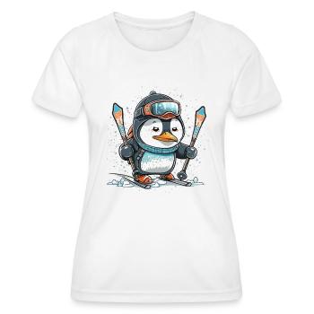 Kühle Abfahrt - Frauen Funktions-T-Shirt - Weiß - Vorne - AI Model Female 172 dark (172cm)