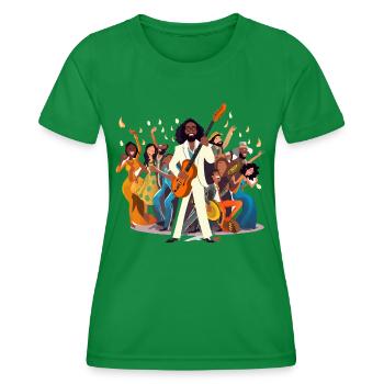 Messie du jazz - T-shirt sport Femme - vert - Devant - AI Model Female 172 dark (172cm)