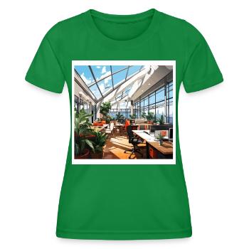 Offene Zusammenarbeit - Frauen Funktions-T-Shirt - Kelly Green - Vorne - AI Model Female 172 dark (172cm)