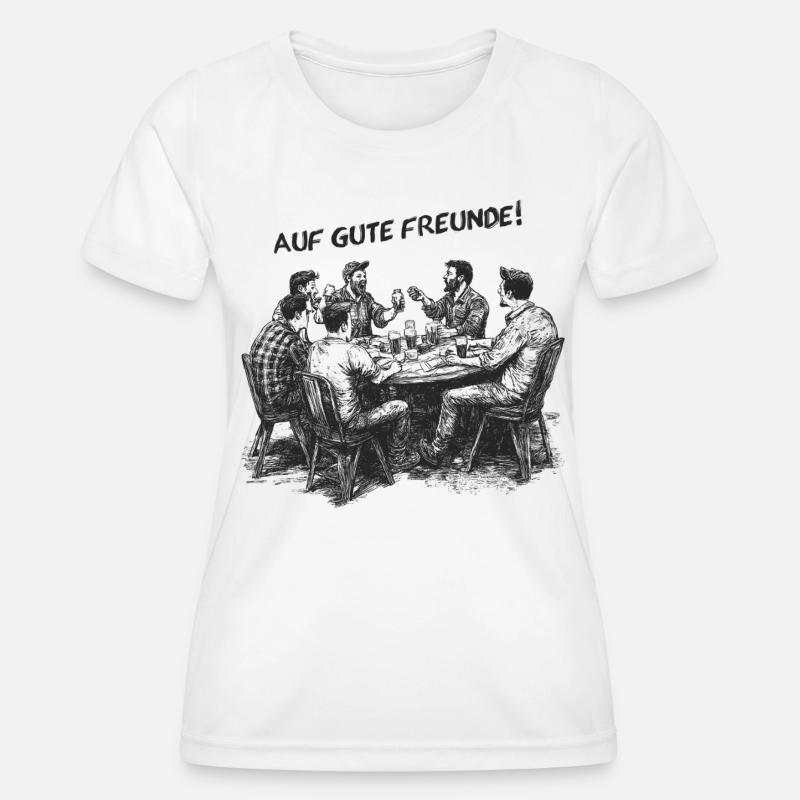 Her er til gode venner - Funktionsshirt til damer - hvid