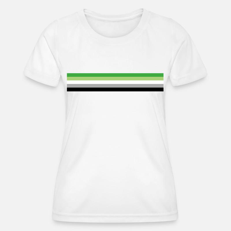 Aromantic flag - Women's Functional T-Shirt - white