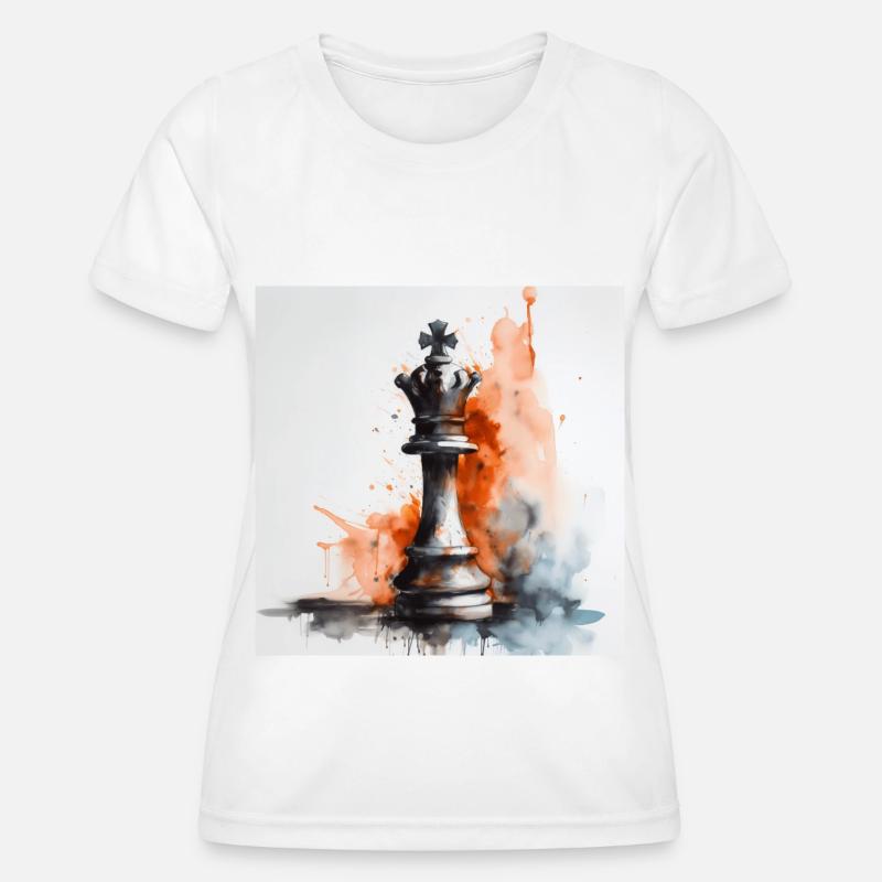 Artful Chess King - Women's Functional T-Shirt - white