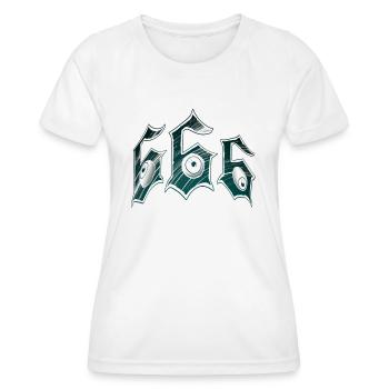 666 dark sketch art - Women's Functional T-Shirt - white - Front - AI Model Female 172 dark (172cm)