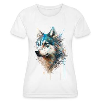 Husky sibérien 01 - T-shirt sport Femme - blanc - Devant - AI Model Female 172 dark (172cm)