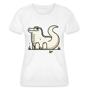 Lustiger Krokodil-Freund - Frauen Funktions-T-Shirt - Weiß - Vorne - AI Model Female 172 dark (172cm)