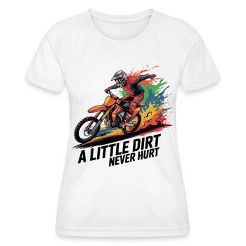 Motocross: Dreckige Leidenschaft - Frauen Funktions-T-Shirt - Weiß - Vorne - AI Model Female 172 dark (172cm)