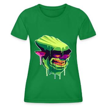 Un monstre Homunculus effrayant et magnifique - T-shirt sport Femme - vert - Devant - AI Model Female 172 dark (172cm)