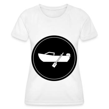 cercle d’icônes de démarrage - T-shirt sport Femme - blanc - Devant - AI Model Female 172 dark (172cm)