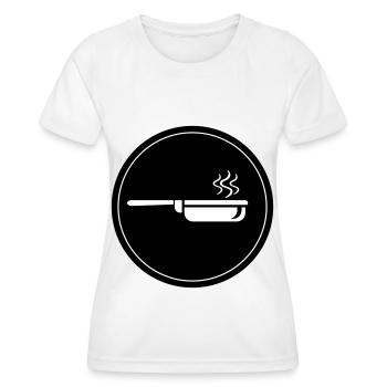 Pfanne Kochen - Frauen Funktions-T-Shirt - Weiß - Vorne - AI Model Female 172 dark (172cm)
