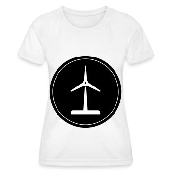 Silhouette d’éolienne - T-shirt sport Femme - blanc - Devant - AI Model Female 172 dark (172cm)