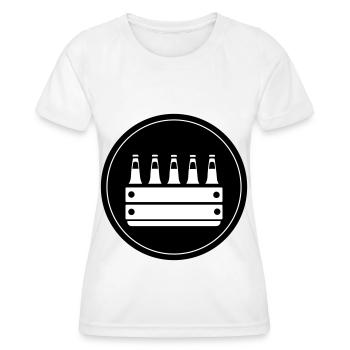 Bierkiste Kiste Bier - Frauen Funktions-T-Shirt - Weiß - Vorne - AI Model Female 172 dark (172cm)