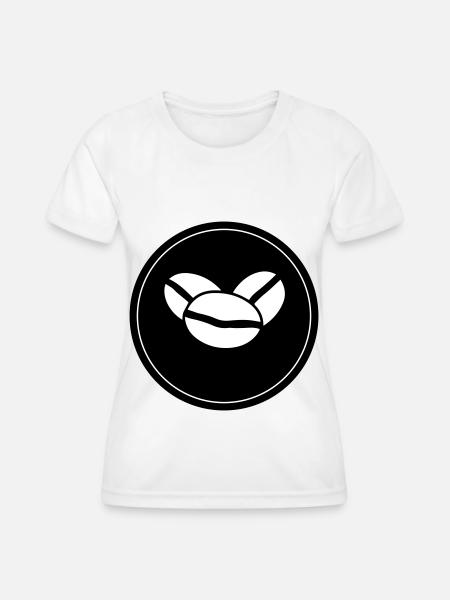 Kaffeebohne Symbol - Frauen Funktions-T-Shirt - Weiß