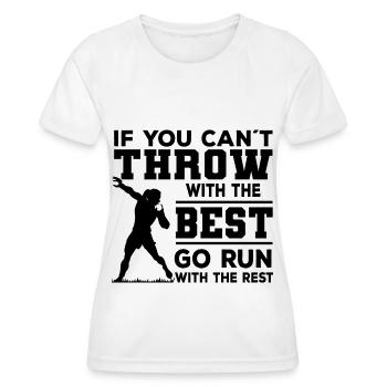 Shot put - Women's Functional T-Shirt - white - Front - AI Model Female 172 dark (172cm)