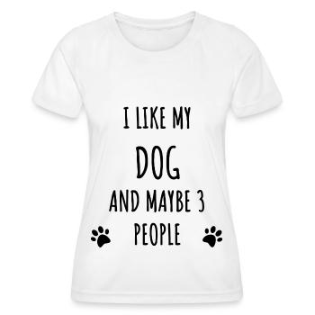 Chien - T-shirt sport Femme - blanc - Devant - AI Model Female 172 dark (172cm)