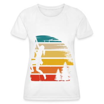 Retro Sonne und Klettern - (2) - Frauen Funktions-T-Shirt - Weiß - Vorne - AI Model Female 172 dark (172cm)