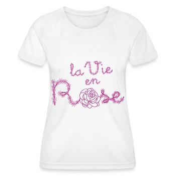 Life in pink! joie de vivre - Women's Functional T-Shirt - white - Front - AI Model Female 172 dark (172cm)
