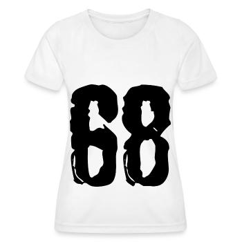 68 Zahl Trikot - Frauen Funktions-T-Shirt - Weiß - Vorne - AI Model Female 172 dark (172cm)