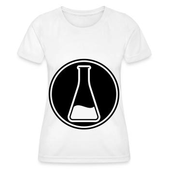 Test tube icon - Women's Functional T-Shirt - white - Front - AI Model Female 172 dark (172cm)