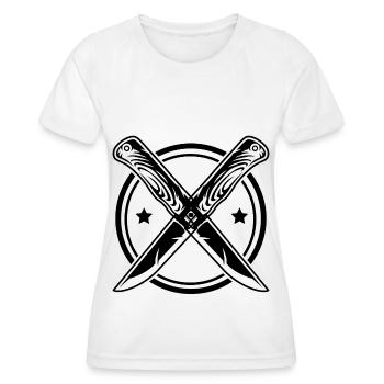 Couteau - T-shirt sport Femme - blanc - Devant - AI Model Female 172 dark (172cm)
