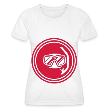 Diving goggles Silhouette - Women's Functional T-Shirt - white - Front - AI Model Female 172 dark (172cm)