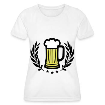 Beer Symbol Booze - Women's Functional T-Shirt - white - Front - AI Model Female 172 dark (172cm)