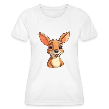kangourou Cartoon Kawaii Aquarelle Illustration - T-shirt sport Femme - blanc - Devant - AI Model Female 172 dark (172cm)