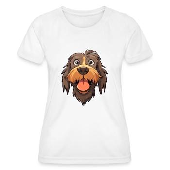 Spinoni Italiani Dog Breed Watercolor Cartoon Kawa - Women's Functional T-Shirt - white - Front - AI Model Female 172 dark (172cm)