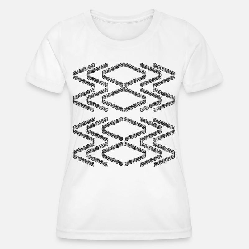 Zigzag pattern - Women's Functional T-Shirt - white