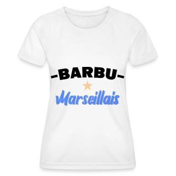 Barbu marseillais - T-shirt sport Femme - blanc - Devant - AI Model Female 172 dark (172cm)