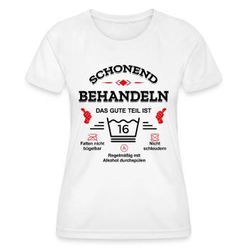 SCHONEND BEHANDELN 16. GEBURTSTAG - Frauen Funktions-T-Shirt - Weiß - Vorne - AI Model Female 172 dark (172cm)