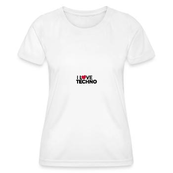 Techno Music DJ Discjokey - Frauen Funktions-T-Shirt - Weiß - Vorne - AI Model Female 172 dark (172cm)