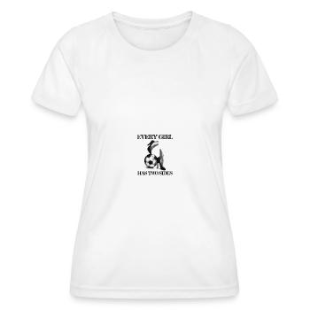 Fussballerin Fussballspielerin Frauenfussball - Frauen Funktions-T-Shirt - Weiß - Vorne - AI Model Female 172 dark (172cm)