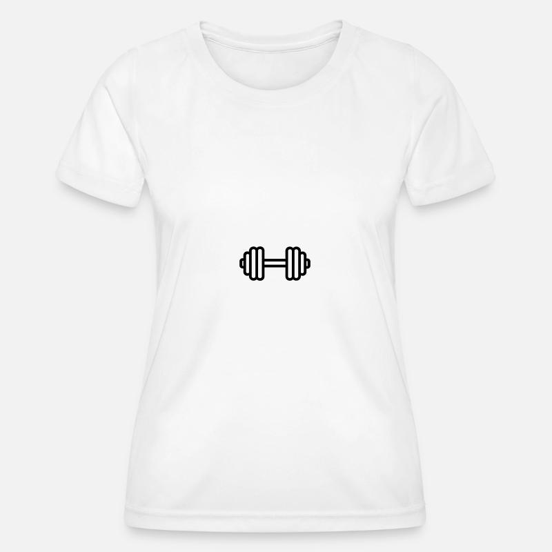 dumbbell - Women's Functional T-Shirt - white