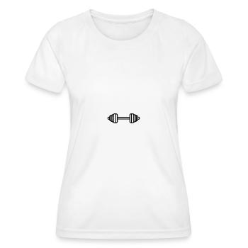 Hantel - Frauen Funktions-T-Shirt - Weiß - Vorne - AI Model Female 172 dark (172cm)