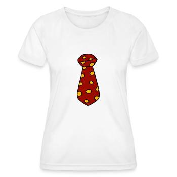 Cravate - T-shirt sport Femme - blanc - Devant - AI Model Female 172 dark (172cm)