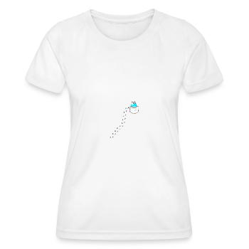 Budgie Chest Bag Motif Welli Gift - Women's Functional T-Shirt - white - Front - AI Model Female 172 dark (172cm)