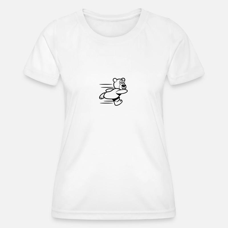 Run Teddy run - Women's Functional T-Shirt - white