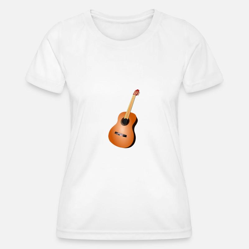 guitar - Women's Functional T-Shirt - white