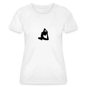 Conception d'exercice de Yoga femme - T-shirt sport Femme - blanc - Devant - AI Model Female 172 dark (172cm)