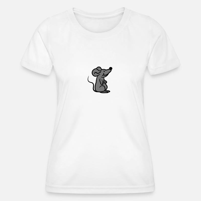 Little cute cute mouse - Women's Functional T-Shirt - white