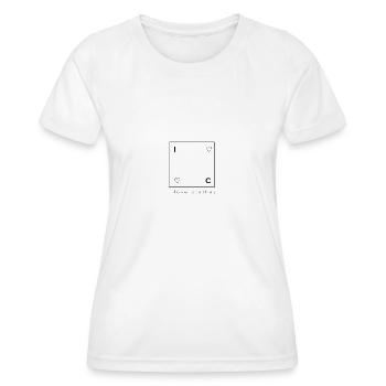 I love clothes / Brand Design - Women's Functional T-Shirt - white - Front - AI Model Female 172 dark (172cm)