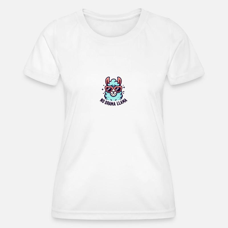No drama Llama - Women's Functional T-Shirt - white