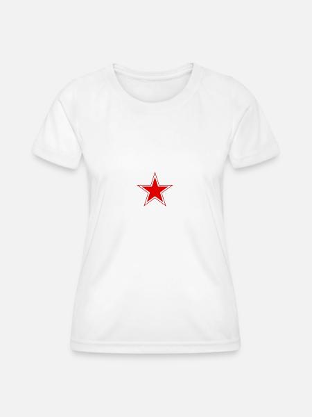 Roter Stern - Frauen Funktions-T-Shirt - Weiß