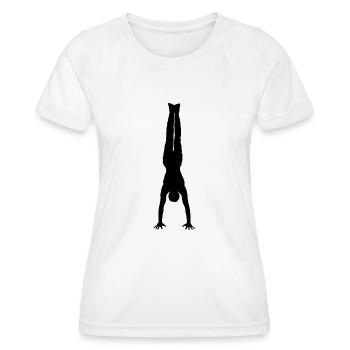 Handstand calisthenics skill - Women's Functional T-Shirt - white - Front - AI Model Female 172 dark (172cm)