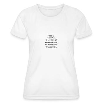 Feministisches T-Shirt - Wenn eine Feministin... - Frauen Funktions-T-Shirt - Weiß - Vorne - AI Model Female 172 dark (172cm)