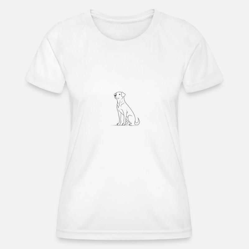 Dog Elegance Lines - Women's Functional T-Shirt - white