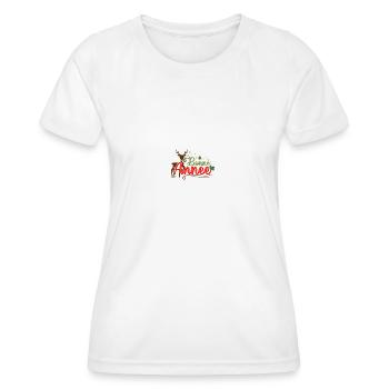 Happy New Year with Santa's Reindeer - Women's Functional T-Shirt - white - Front - AI Model Female 172 dark (172cm)